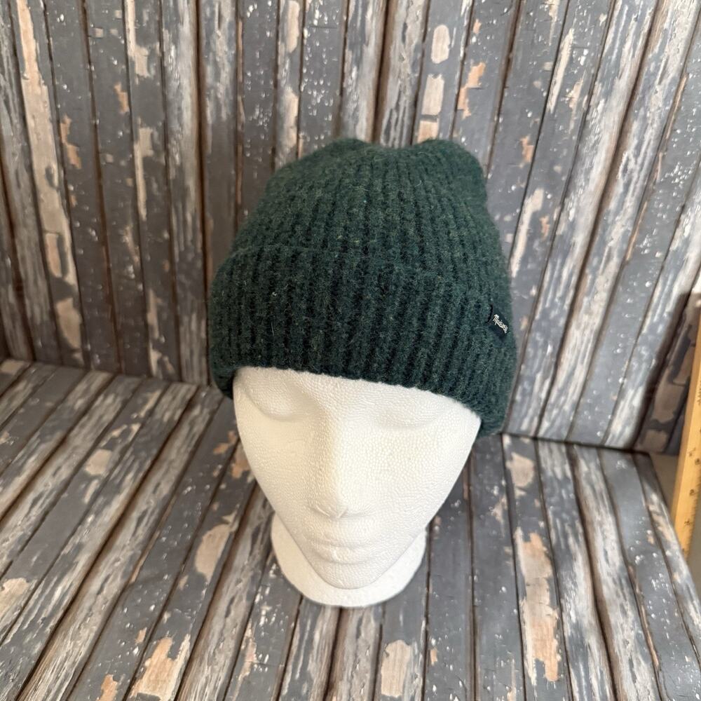 Madewell 100% Merino Wool Fisherman Beanie in Green OS